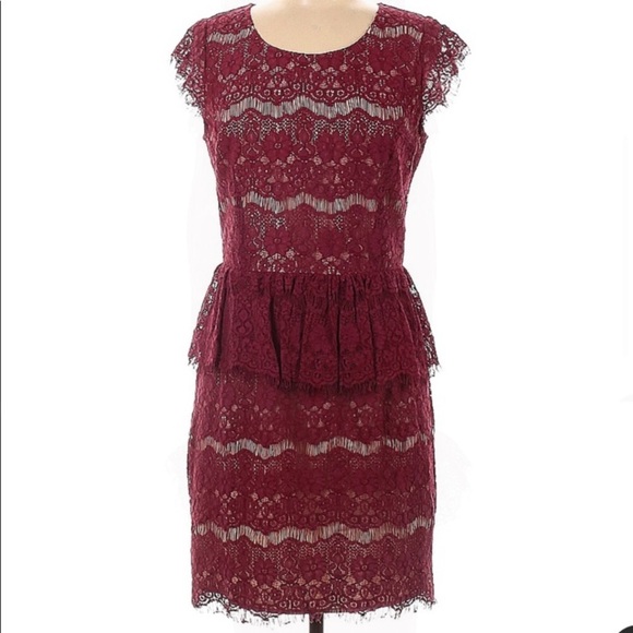 MAEVE Elsa Eyelash Lace Peplum Dress - Picture 4 of 7